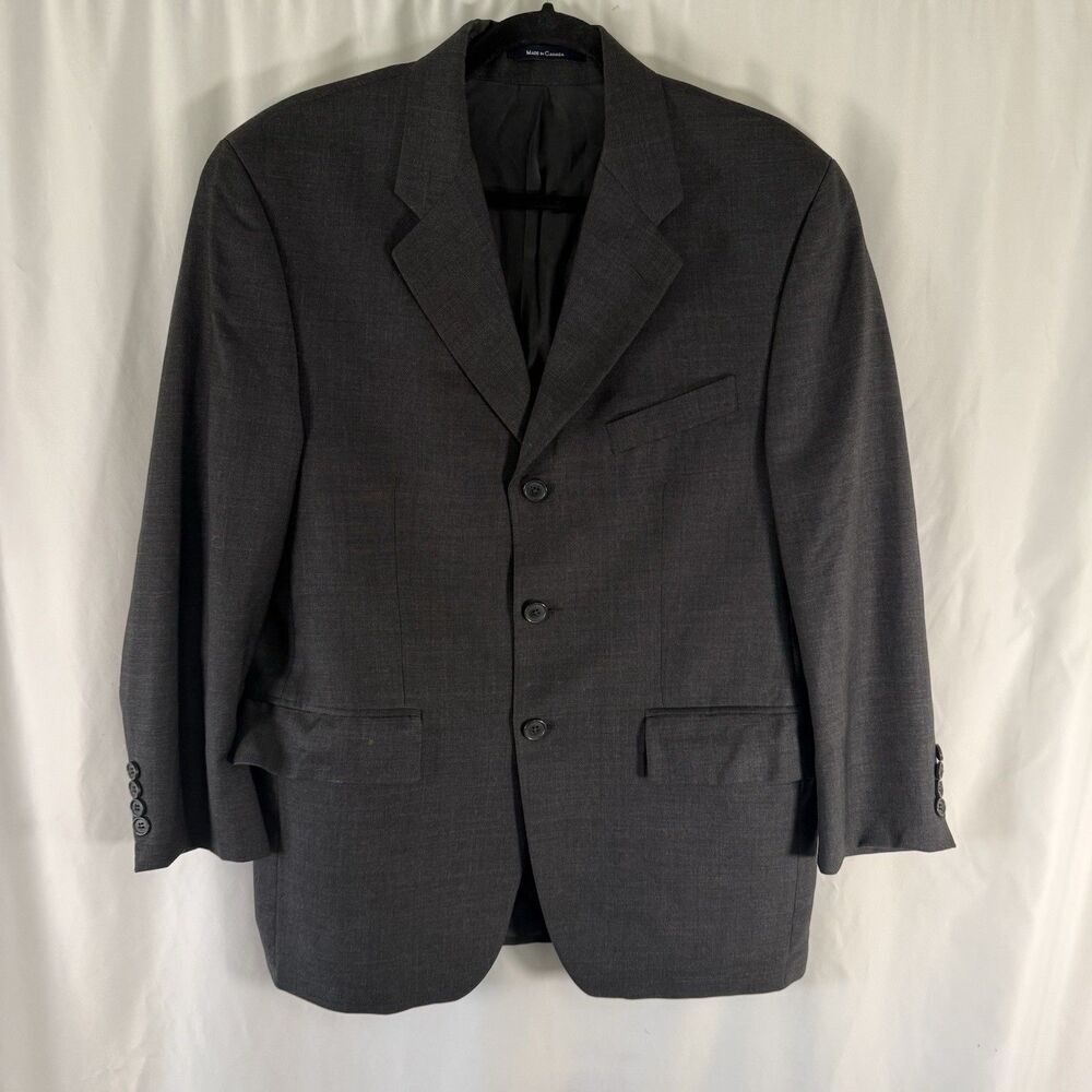 Ralph Lauren Blazer Men's 38S Dark Grey Wool Cashmere Blend 3 Button Front